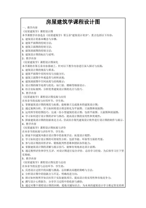 房屋建筑学课程设计图
