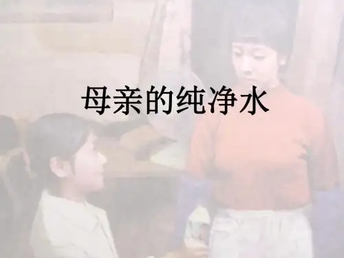 北师大版语文第十一册《母亲的纯净水》PPT课件1