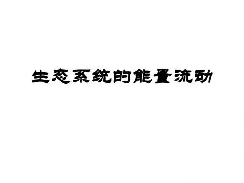 人教版高中生物必修(三)5.2生态系统的能量流动 课件     (共30张PPT)