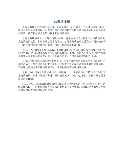 总需求曲线