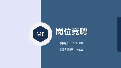 公司主管岗位竞聘ppt