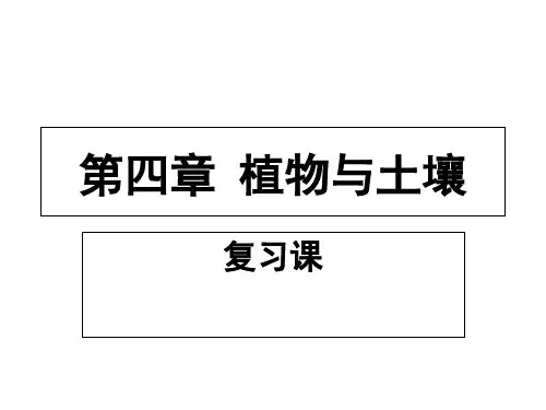 浙教版科学八年级下册第四章植物与土壤复习