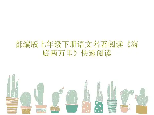 部编版七年级下册语文名著阅读《海底两万里》快速阅读37页PPT