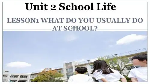 lesson1 What do you usually do at shool