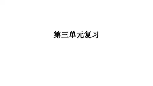 第三单元复习(七年级下册道德与法治课件)