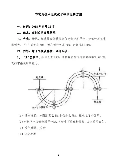 汽车驾驶员技术比武方案