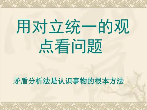 9.2.1矛盾分析法