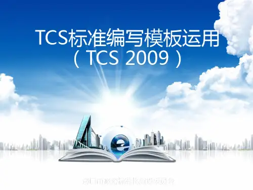 TCS标准编写模板运用