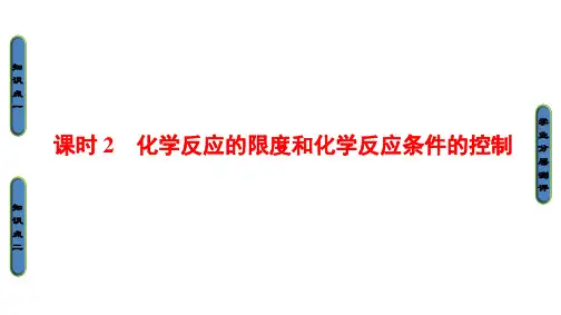 化学必修Ⅱ人教新课标2-3-2化学反应的限度化学反应条件的控制课件(31张)