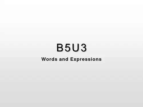 人教新课标必修五Unit3LifeinthefutureWordsandExpressions课件
