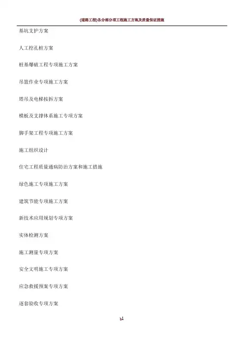 土建施工方案大全