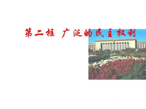 九年级政治发展人民民主(2018-2019)