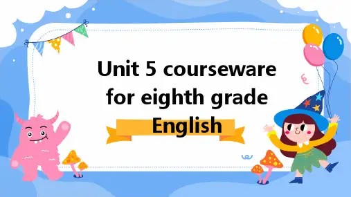 八年级英语上第五单元课件