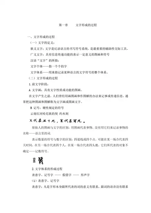 文字学(裘锡圭)期末复习要点