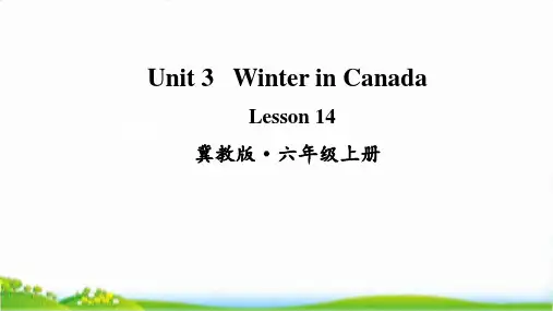 六年级英语上学期Lesson14课件冀教版