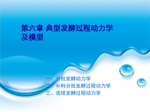 典型发酵过程动力学及模型