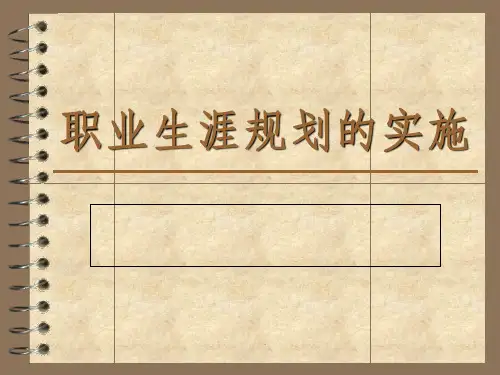 职业生涯规划的实施ppt课件