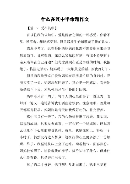 什么在其中半命题作文