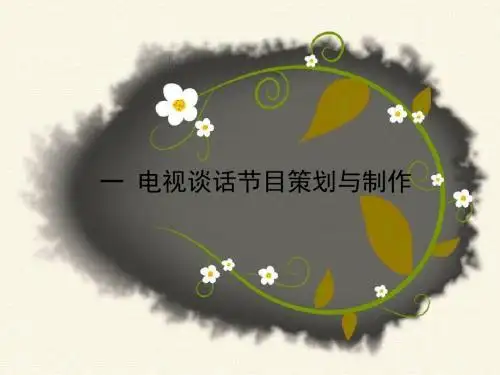 电视谈话节目的策划与文案
