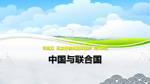 高中政治选修3精品课件2：5.2 中国与联合国