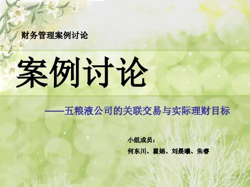 五粮液集团案例分析----财务案例