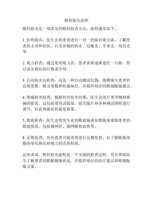眼科验光流程