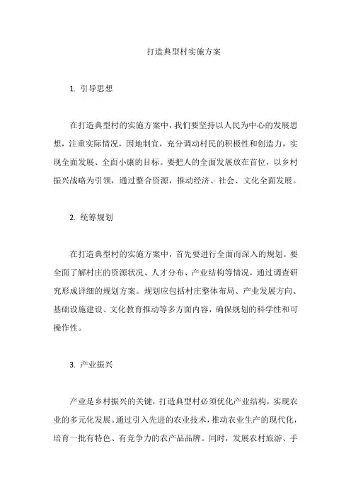 打造典型村实施方案