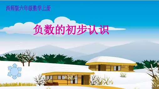 六年级上册数学 负数的初步认识 西师大版精品PPT