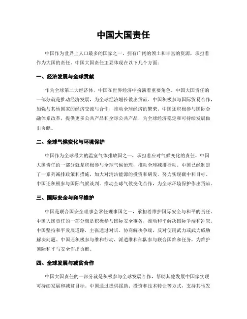 中国大国责任