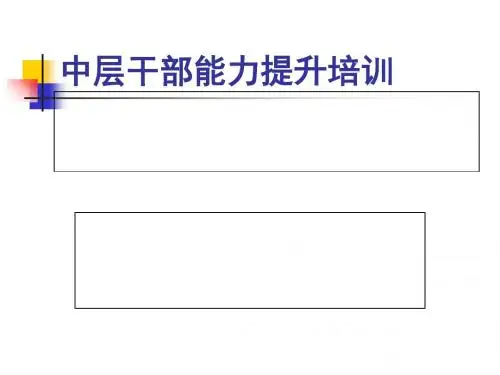 中层干部能力提升培训教材(PPT 44张)