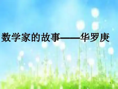 数学家的故事—华罗庚ppt课件