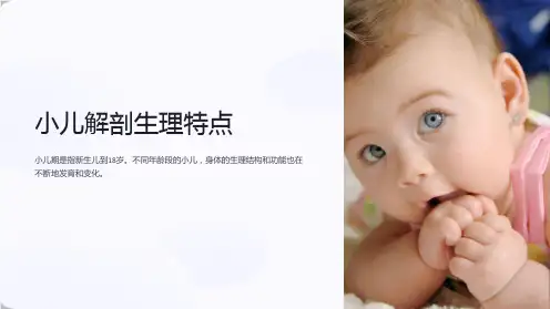 小儿解剖生理特点