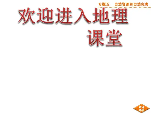 高考地理二轮复习专题五第1讲 自然资源 课件(共29张PPT)