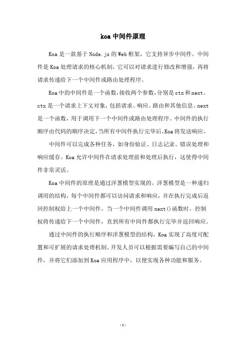 koa中间件原理