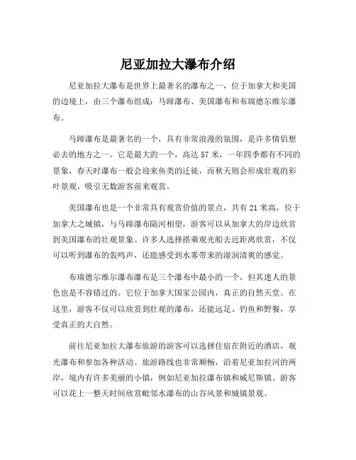 尼亚加拉大瀑布介绍