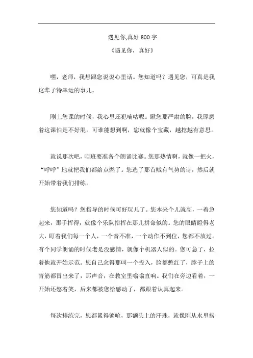 遇见你,真好800字