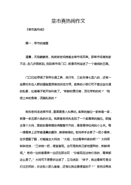 菜市真热闹作文