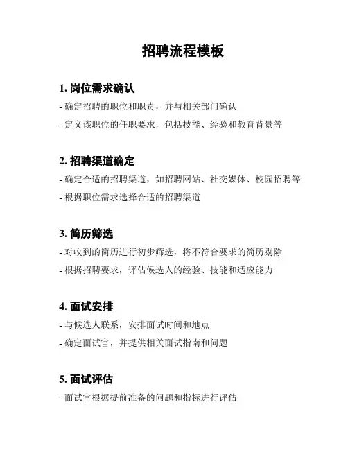 招聘流程模板