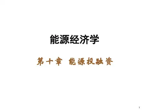 能源经济学(第三版)课件第10章