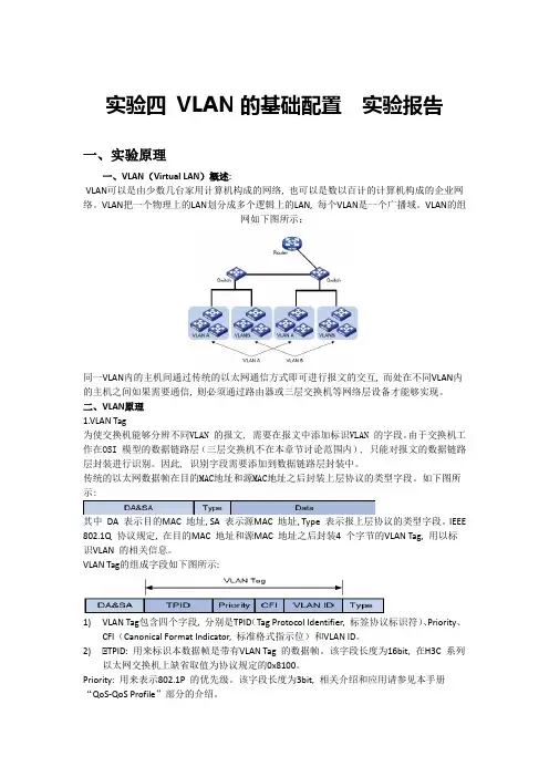 实验四 VLAN的基础配置  实验报告