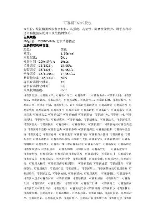 可赛新TS919胶水