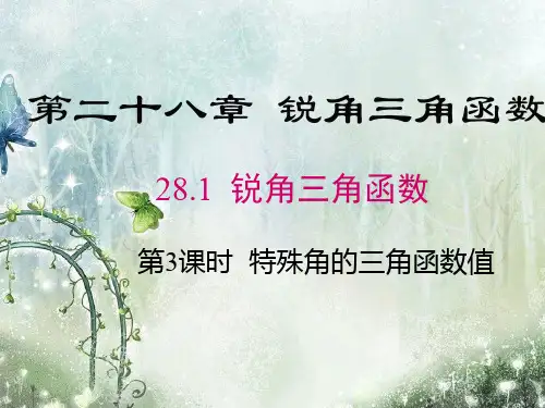 特殊角的三角函数值及用计算器求角的三角函数值