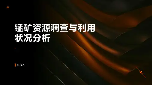 锰矿资源调查与利用状况分析