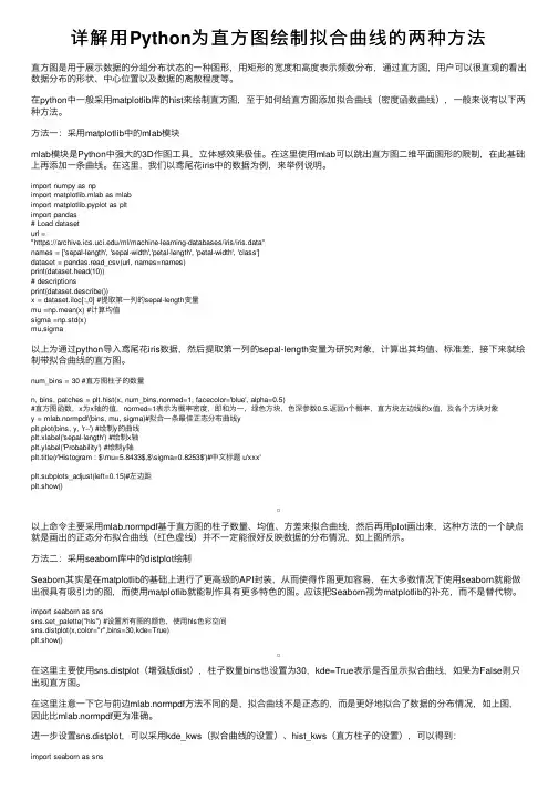 详解用Python为直方图绘制拟合曲线的两种方法