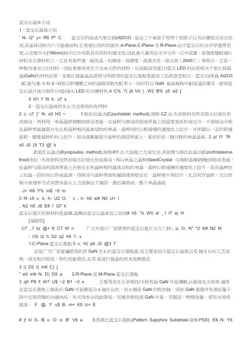 蓝宝石晶体介绍