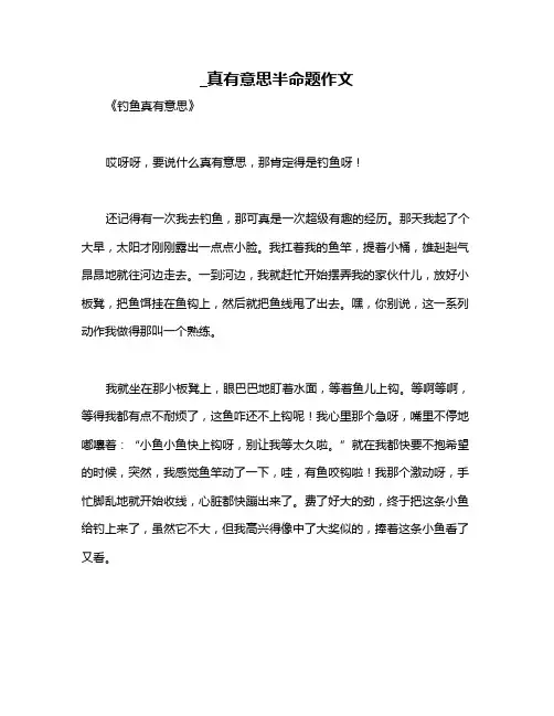 _真有意思半命题作文
