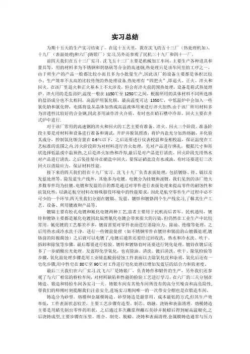 沈飞实习总结