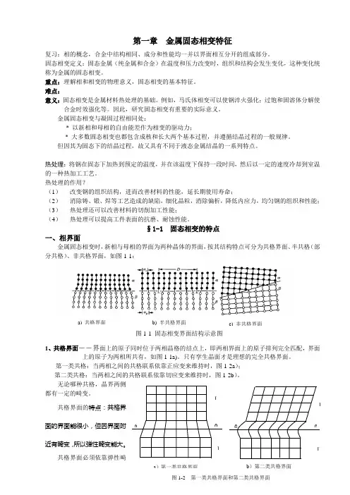 第一章  金固态相变特征