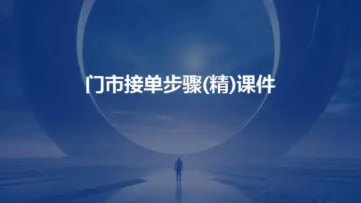 门市接单步骤(精)课件