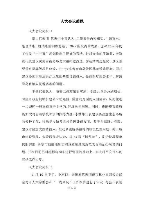人大会议简报